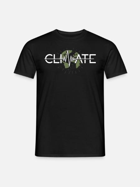 Klima Herzschlag, Klima, Tag Der Erde - T-shirt herr - svart