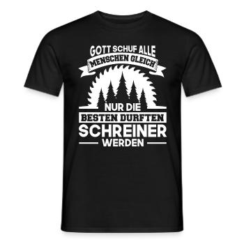 Tischler Spruch Schreiner Geschenk - Männer T-Shirt - Schwarz - Vorne - AI Model Male 178 light (178cm)