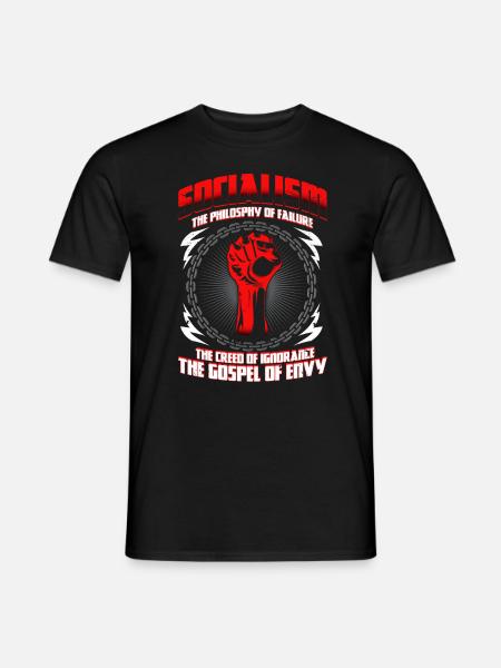Kapitalist Zitat Anti Sozialismus Geschenk - Mænd T-shirt - sort
