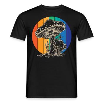 Pilz Pilz Retro - Männer T-Shirt - Schwarz - Vorne - AI Model Male 178 light (178cm)