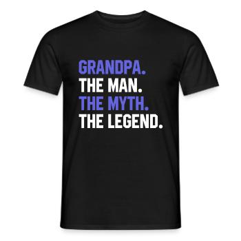 GRANDPA DER MAN DER MYTHDER - Vatertag - Männer T-Shirt - Schwarz - Vorne - AI Model Male 178 light (178cm)