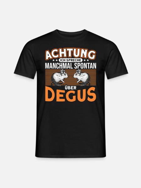 Deguhalter Degu Spontan Geschenk - Männer T-Shirt - Schwarz