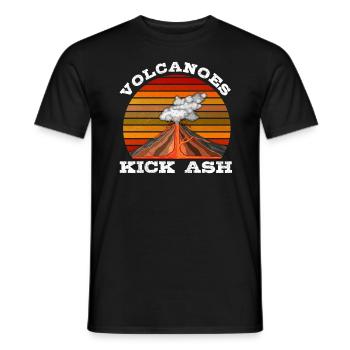 Science Volcan volcan cadeau - T-shirt homme - noir - Devant - AI Model Male 178 light (178cm)