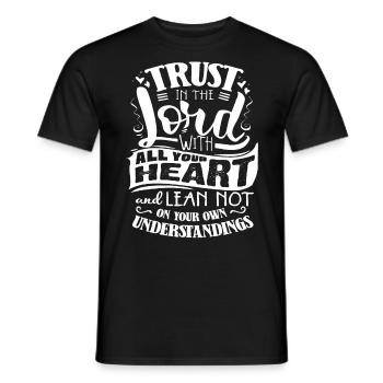 Bibelvers, Christlicher Gott, Gebetspsalm - Männer T-Shirt - Schwarz - Vorne - AI Model Male 178 light (178cm)