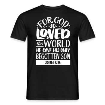 Bibelvers, Christlicher Gott, Gebetspsalm - Männer T-Shirt - Schwarz - Vorne - AI Model Male 178 light (178cm)
