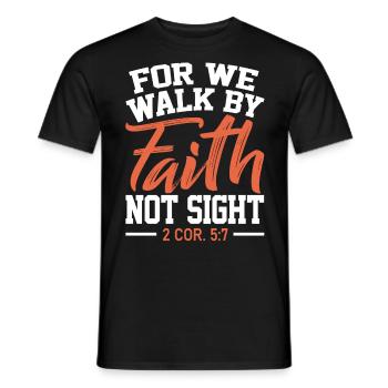Verse biblique, Dieu chrétien, prière - T-shirt homme - noir - Devant - AI Model Male 178 light (178cm)