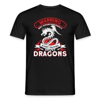 Drachen Fan Spruch Drachen Geschenk - Männer T-Shirt - Schwarz - Vorne - AI Model Male 178 light (178cm)