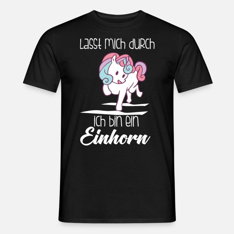 Einhorn, Lass mich durch ich bin ein Einhorn - Männer T-Shirt - Schwarz