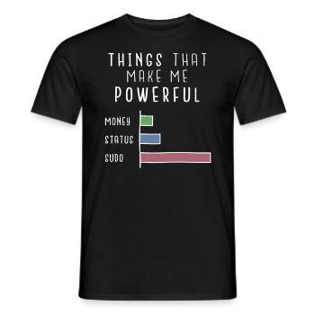 Linux T-Shirt - Ein super Geschenk - Männer T-Shirt - Schwarz - Vorne - AI Model Male 178 light (178cm)