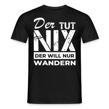 Wanderer - Wandern - Männer T-Shirt - Schwarz - Vorne - AI Model Male 178 light (178cm)