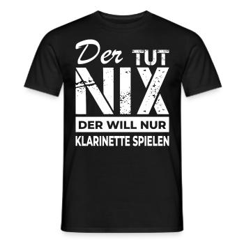 Klarinette spielen - Klarinette - Männer T-Shirt - Schwarz - Vorne - AI Model Male 178 light (178cm)