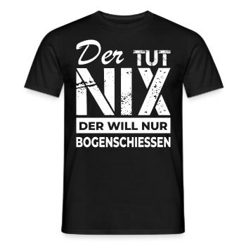 Bogenschiessen - Bogenschütze - Männer T-Shirt - Schwarz - Vorne - AI Model Male 178 light (178cm)