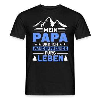 Wanderer Wandertour Wandern - Männer T-Shirt - Schwarz - Vorne - AI Model Male 178 light (178cm)