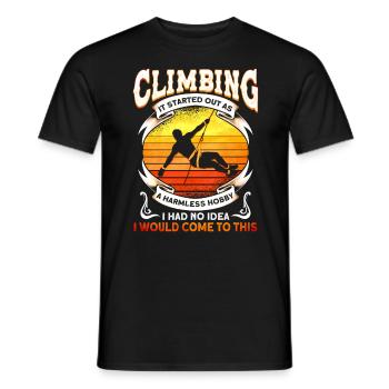 Mur d’escalade Escalade grimpeur - T-shirt homme - noir - Devant - AI Model Male 178 light (178cm)
