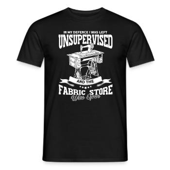 Sewing machine Sewing - Men's T-Shirt - black - Front - AI Model Male 178 light (178cm)