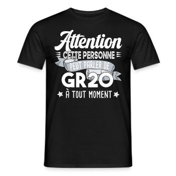 GR20 Corse Randonnée Marathon Cadeau t-shirt sport - T-shirt homme - noir - Devant - AI Model Male 178 light (178cm)