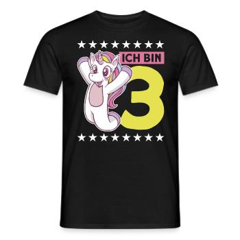 3 Jahre Mädchen 3. Geburtstag - Männer T-Shirt - Schwarz - Vorne - AI Model Male 178 light (178cm)