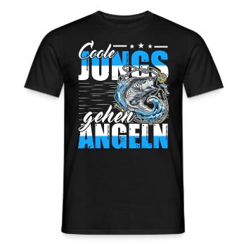 Coole Jungs gehen Angeln - Männer T-Shirt - Schwarz - Vorne - AI Model Male 178 light (178cm)