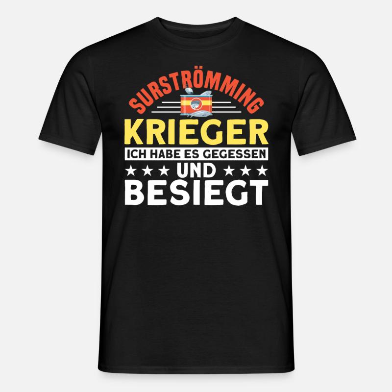 Surströmming Challenge Schweden Surströmming - Männer T-Shirt - Schwarz