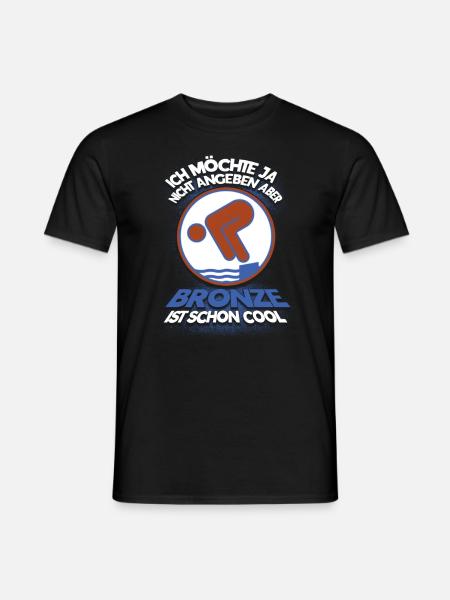 Schwimmen Schwimmer Bronze Geschenk - Männer T-Shirt - Schwarz