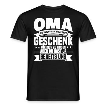Oma lustiger Spruch Geburtstag Geschenk - Männer T-Shirt - Schwarz - Vorne - AI Model Male 178 light (178cm)