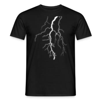 Blitze - Männer T-Shirt - Schwarz - Vorne - AI Model Male 178 light (178cm)
