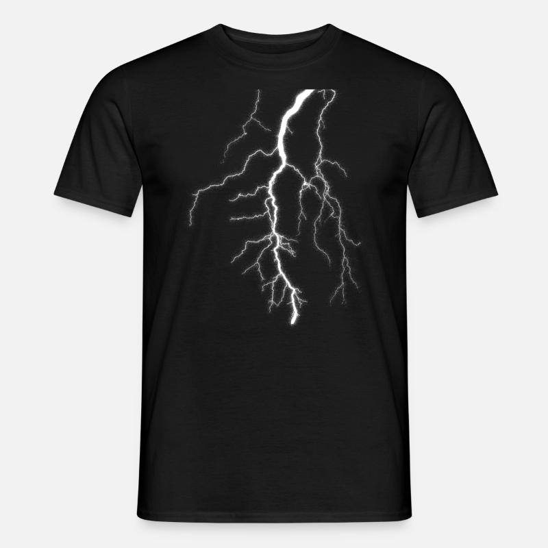 Blitze - Männer T-Shirt - Schwarz