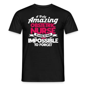 Midwife Obstetrician Midwives Gift - Men's T-Shirt - black - Front - AI Model Male 178 light (178cm)