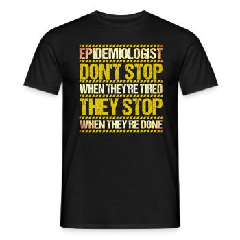 Don d’épidémiologiste médical scientifique - T-shirt homme - noir - Devant - AI Model Male 178 light (178cm)