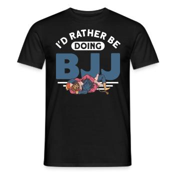 Jiu Jitsu Étudiant BJJ Jiu Jitsu Cadeau - T-shirt homme - noir - Devant - AI Model Male 178 light (178cm)
