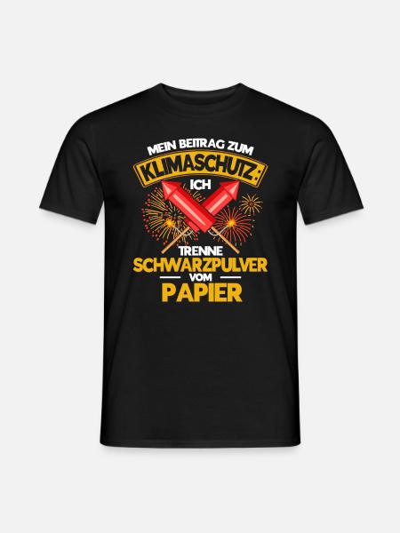 Feuerwerk Feuerwerker Pyrotechniker Geschenk - Männer T-Shirt - Schwarz