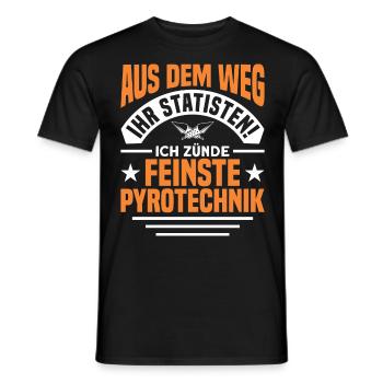 Feuerwerker Silvester Feuerwerk Geschenk - Männer T-Shirt - Schwarz - Vorne - AI Model Male 178 light (178cm)
