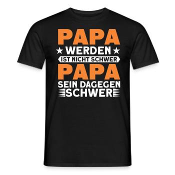 Kinder Papa Vater Geschenk - Männer T-Shirt - Schwarz - Vorne - AI Model Male 178 light (178cm)