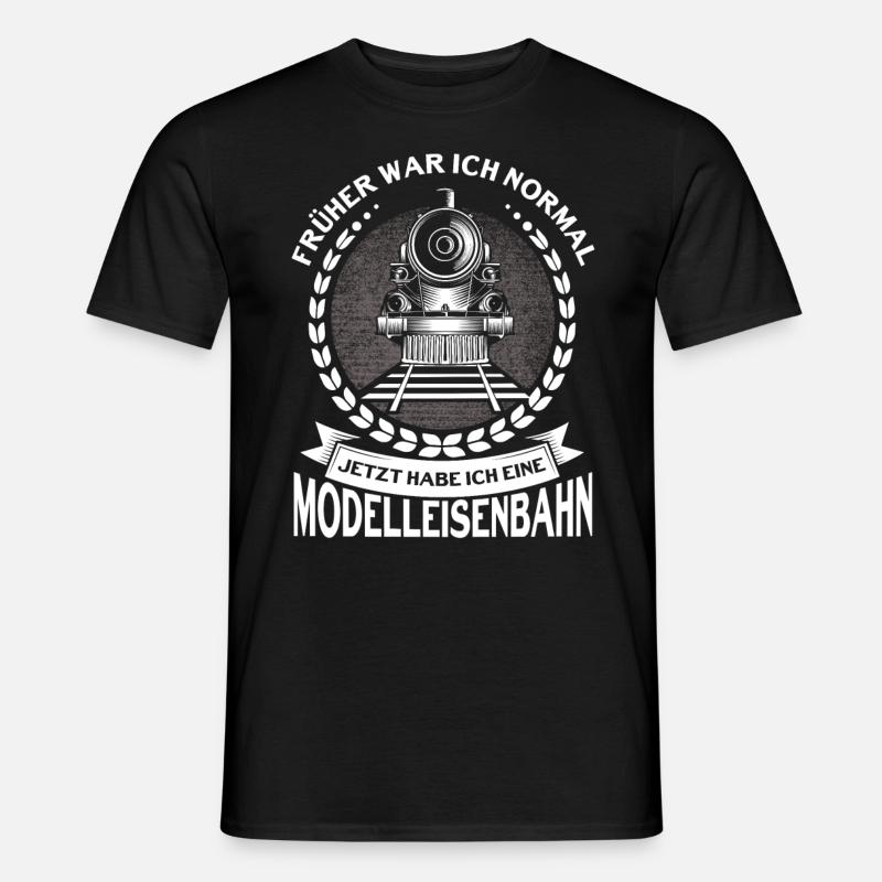 Modellbauer Modellbahn Modelleisenbahn Geschenk - Männer T-Shirt - Schwarz