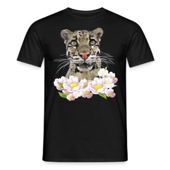 leopard nebula - Men's T-Shirt - black - Front - AI Model Male 178 light (178cm)