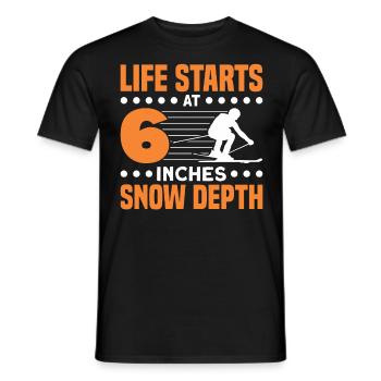 Skieurs Ski Ski Cadeau - T-shirt homme - noir - Devant - AI Model Male 178 light (178cm)