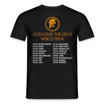 Histoire de la Grèce antique Alexandre le Grand - T-shirt homme - noir - Devant - AI Model Male 178 light (178cm)