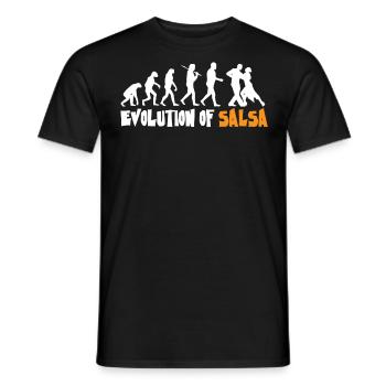 Evolution Salsa, Danseuse de Salsa - T-shirt homme - noir - Devant - AI Model Male 178 light (178cm)