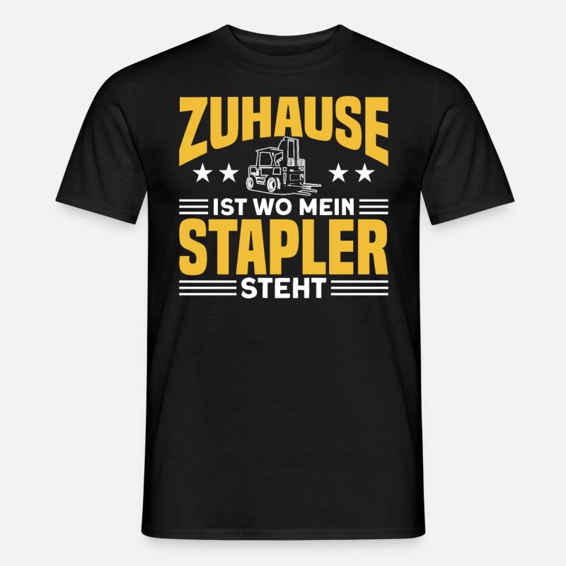 Gabelstaplerfahrer Stapler Staplerfahrer Geschenk - Männer T-Shirt - Schwarz