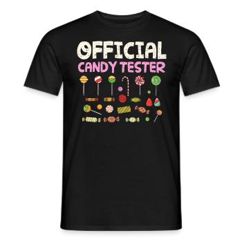 Offizieller Bonbontester, Bonbon - Männer T-Shirt - Schwarz - Vorne - AI Model Male 178 light (178cm)