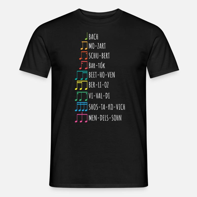 Compositori classici, compositori, musica - T-shirt uomo - nero