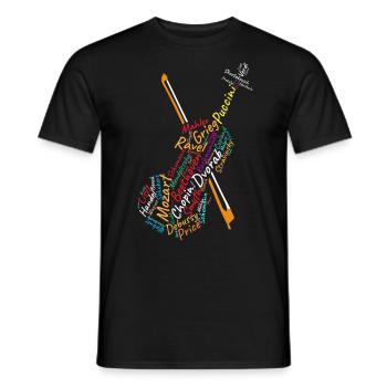 Classical composers, composers, music - Men's T-Shirt - black - Front - AI Model Male 178 light (178cm)