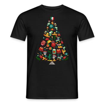 Mexikanischer Weihnachtsbaum, Tacos - Männer T-Shirt - Schwarz - Vorne - AI Model Male 178 light (178cm)