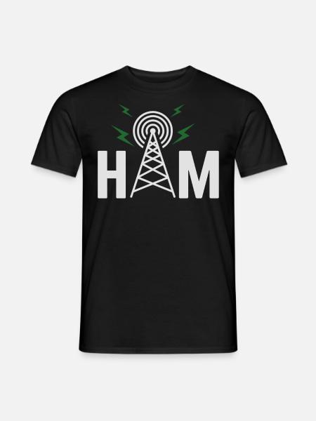 Krótkofalarstwo, krótkofalarstwo - T-shirt męski - czarny