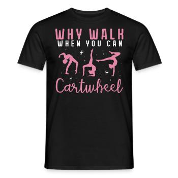 Gymnastics wagon wheel - Men's T-Shirt - black - Front - AI Model Male 178 light (178cm)