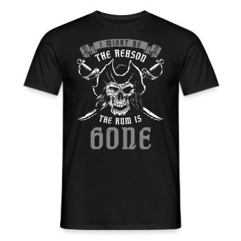 Amateur de rhum, rhum, pirate buveur de rhum - T-shirt homme - noir - Devant - AI Model Male 178 light (178cm)