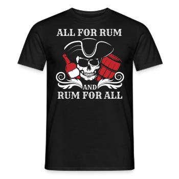 Rumtrinker, Alles Für Rum Und Rum Für Alle - Männer T-Shirt - Schwarz - Vorne - AI Model Male 178 light (178cm)