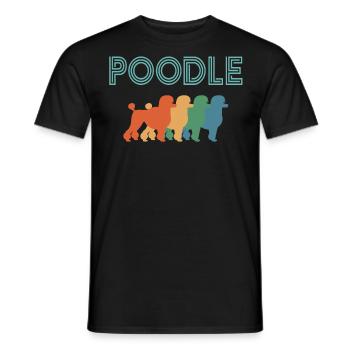 Pudel-Hundeliebhaber, Hunde - Männer T-Shirt - Schwarz - Vorne - AI Model Male 178 light (178cm)
