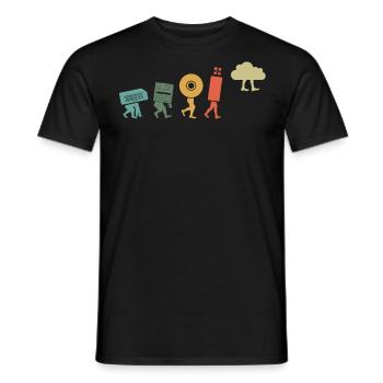 Cloud Computing, Programmeur Nerd - T-shirt homme - noir - Devant - AI Model Male 178 light (178cm)
