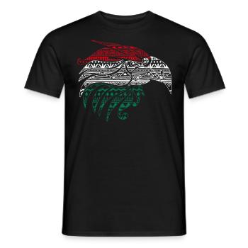 Mexikanischer Eagle Aztec-Stil, - Männer T-Shirt - Schwarz - Vorne - AI Model Male 178 light (178cm)